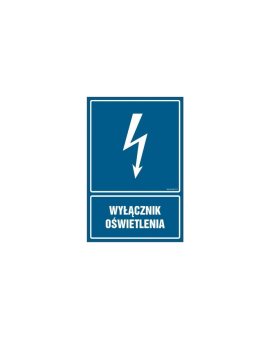 ZNAK - HG028 Wyłącznik oświetlenia 70 x 105 cm FN - Folia samoprzylepna