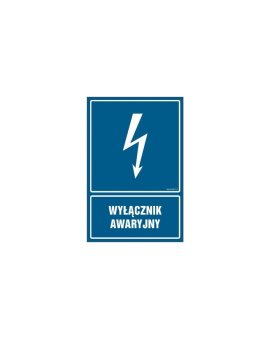 ZNAK - HG032 Wyłącznik awaryjny 25 x 37,5 cm PN - Płyta 1mm
