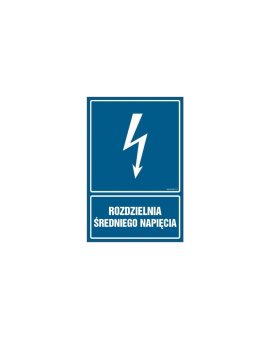 ZNAK - HG034 Rozdzielnia średniego napięcia 30 x 45 cm PN - Płyta 1mm