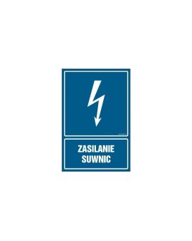 ZNAK - HG036 Zasilanie suwnic - opakowanie 10 sztuk 5 x 7,5 cm PN - Płyta 1mm