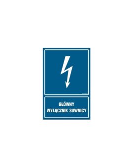 ZNAK - HG040 Główny wyłącznik suwnicy 10 x 15 cm PN - Płyta 1mm