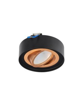 Punktowa oprawa sufitowa wpuszczana SKAND MINI 1 Black Gold IP20 okrągła biała EDO777547