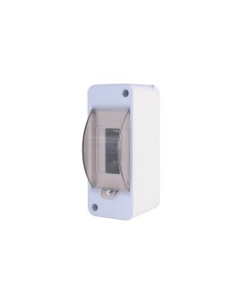 Rozdzielnica natynkowa S-2 1x2 moduły IP20 57x140x67mm drzwi transparentne dymne INCOBEX