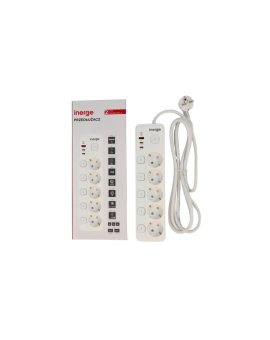 Przedłużacz INERGE 5-gniazdowy 2m ECE-0522PD-02-W