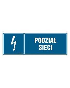 ZNAK - HH002 Podział sieci 20 x 6,7 cm PN - Płyta 1mm