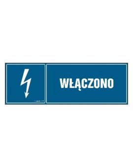 ZNAK - HH021 Włączono 45 x 15 cm FN - Folia samoprzylepna