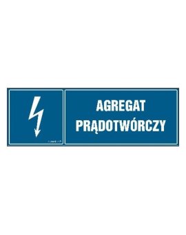ZNAK - HH037 Agregat prądotwórczy 15 x 5 cm PN - Płyta 1mm