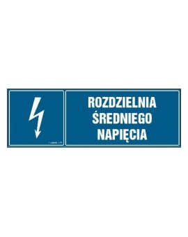ZNAK - HH043 Rozdzielnia średniego napięcia 45 x 15 cm FN - Folia samoprzylepna
