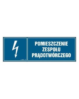 ZNAK - HH048 Pomieszczenie zespołu prądotwórczego 30 x 10 cm FN - Folia samoprzylepna