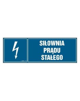 ZNAK - HH049 Siłownia prądu stałego - arkusz 8 naklejek - arkusz 8 naklejek 10 x 3,3 cm FN - Folia samoprzylepna