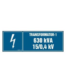 ZNAK - HI005 Transformator-1 630 kVA 15/0.4 kV 15 x 5 cm PN - Płyta 1mm