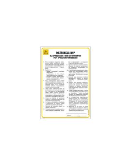 ZNAK - IAA13 Instrukcja BHP dla sprzątaczek i osób zatrudnionych przy sprzątaniu 24,5 x 35 cm FN - Folia samoprzylepna