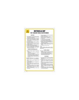 ZNAK - IAA33 Instrukcja BHP przy obsłudze magla elektrycznego 24, 5 x 35 cm FN - Folia samoprzylepna