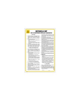 ZNAK - IAF10 Instrukcja BHP przy robotach elektrycznych na budowie 24, 5 x 35 cm PN - Płyta 1mm