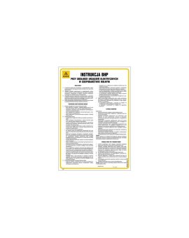 ZNAK - IAI07 Instrukcja BHP przy obsłudze urządzeń elektrycznych w gospodarstwie rolnym 24, 5 x 35 cm FN - Folia samoprzylepna