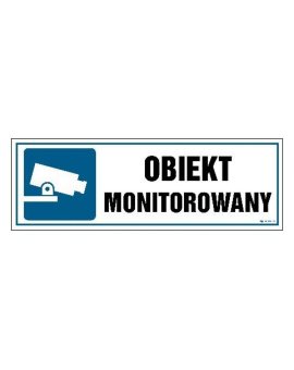 ZNAK - NC023 Obiekt monitorowany 75 x 25 cm PN - Płyta 1mm
