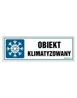 ZNAK - NC024 Obiekt klimatyzowany 75 x 25 cm PN - Płyta 1mm