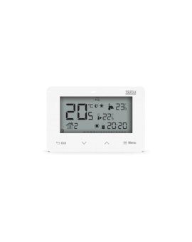 TECH ST-293 V3 - Regulator pokojowy przewodowy dwustanowy kolor biały szklany