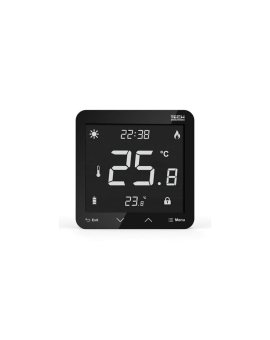 TECH ST-297Z V3 - Regulator pokojowy przewodowy dwustanowy kolor czarny zasilany 230V