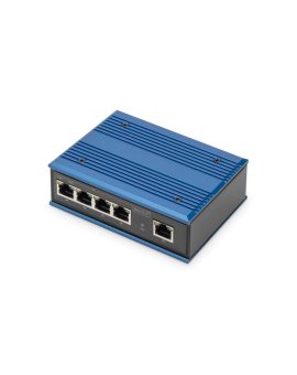 Przemysłowy switch 4x 1000Base-TX PoE 120W + 1x uplink 1000Base-TX DIN rozszerzony zakres temp. DN-651120