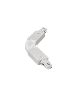 Łącznik elastyczny do szyny, giętki MEVA PRO Flex Connector-A White, biały EDO777518 EDO
