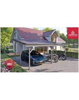 Wiata fotowoltaiczna IMPACT V3/ rozstaw 4.0/układ 3x4 (12 paneli)/uszczelniony dach czarny