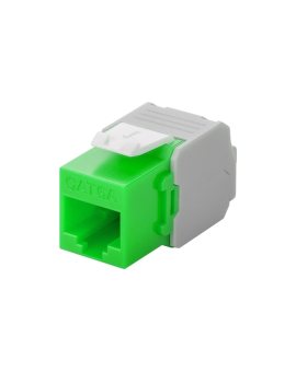 CAT 6A gniazdo Keystone RJ45, UTP, 500 MHz - Wersja kolorystyczna Zielony