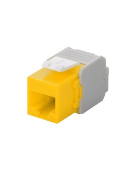 CAT 6A gniazdo Keystone RJ45, UTP, 500 MHz - Wersja kolorystyczna Żółty