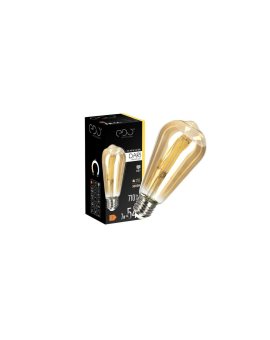 Żarówka dekoracyjna DARI LED Filament 7W, E27, 3000K, 710lm, 230V, GOLD ST64, EDO777624 EDO