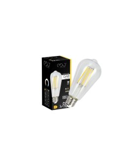 Żarówka dekoracyjna DARI LED Filament 7W, E27, 3000K, 710lm, 230V, CLEAR ST64, EDO777625 EDO