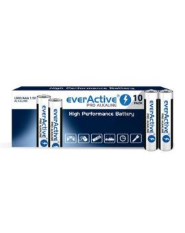 10 x baterie alkaliczne AAA / LR03 everActive Pro Alkaline (kartonik)