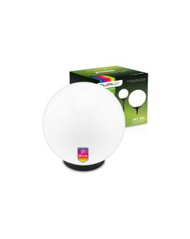 Lampa Solarna Ogrodowa LED ATRIS Wbijana Naziemna Biała Kula 30cm RGB LUMILED
