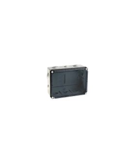 IP65 Puszka hermetyczna LIGHT 197x260x100 pokrywa transparentna, z dławicami (4xM25, 6xM40)