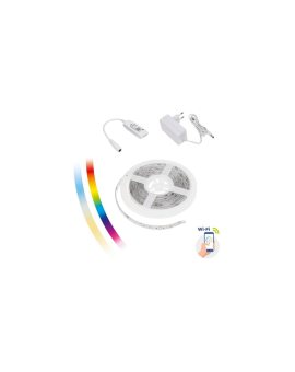 ZESTAW PASEK LED 17W/5m RGBW+CCT+DIM (5m rolka) w silikonie+kontroler+zasilacz Wi-Fi Spectrum SMART