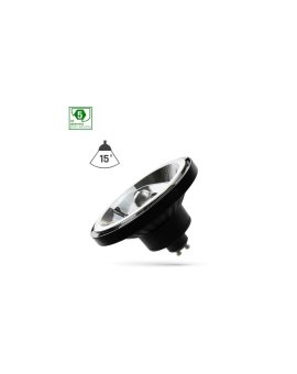 LED AR111 GU10 230V 12W COB 15ST WW CZARNY SPECTRUM 5 LAT GWARANCJI