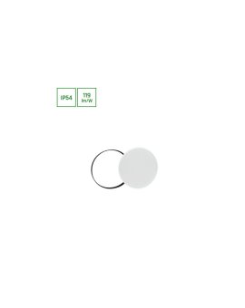NYMPHEA BLACK i WHITE RINGS 24W CW 230V 115st IP54 FI320x52 BIAŁY/CZARNY OKRĄGŁA