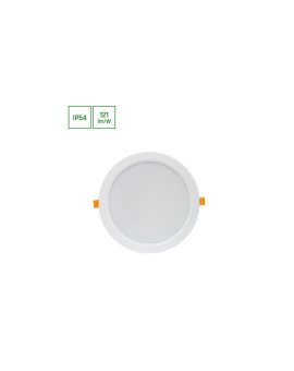 DURE 3 DOWNLIGHT 24W WW 230V 110st IP54 IK06 220x34 BIAŁY okrągła zasilacz zintegrowany