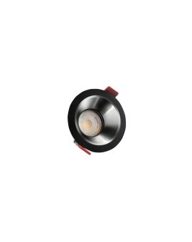 FIALE COMFORT ANTI - GLARE GU10 OCZKO GU10 250V IP20 FI85x50mm CZARNY okrągła środek srebrny ruchoma