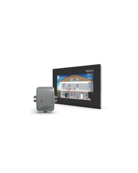 TECH ST-281 C - Regulator pokojowy z komunikacją RS szklany kolor czarny