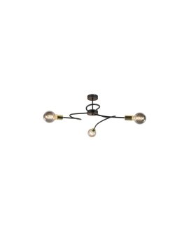 Lampa sufitowa nowoczesna 3xE27 FIORE BLACK/GOLD