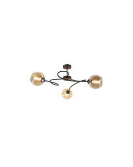 Lampa sufitowa nowoczesna 3xE27 VESPER BLACK/HONEY