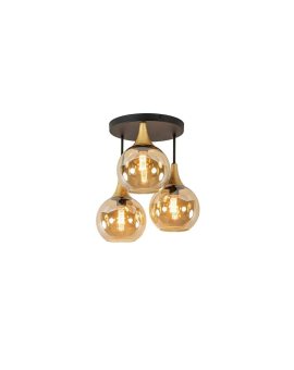 Lampa sufitowa nowoczesna 3xE27 CALLISTO BLACK/GOLD