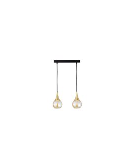 Lampa wisząca nowoczesna 2xE27 LACRIMA HONEY/GOLD