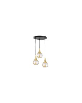 Lampa wisząca 3x E27 LACRIMA HONEY/GOLD