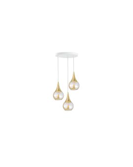 Lampa wisząca 3x E27 LACRIMA WHITE