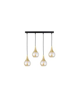 Lampa wisząca nowoczesna 4xE27 LACRIMA HONEY/GOLD