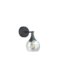 Kinkiet nowoczesny 1xE27 STAR CLEAR BLACK