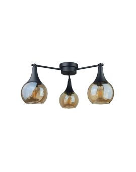 Lampa sufitowa nowoczesna 3xE27 STAR HONEY BLACK