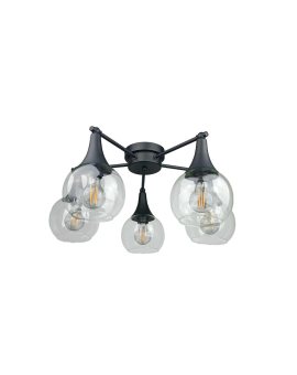 Lampa sufitowa nowoczesna 5xE27 STAR CLEAR BLACK