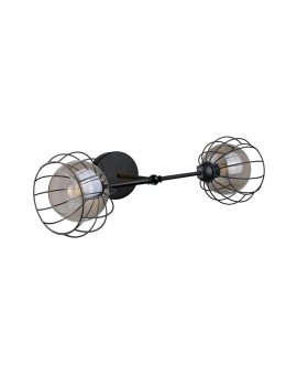 Kinkiet loftowy nowoczesny 2xE27 SOLO BLACK